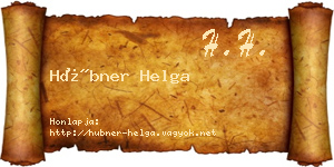 Hübner Helga névjegykártya